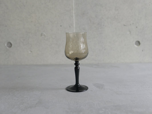 Vintage Black Wine Glass