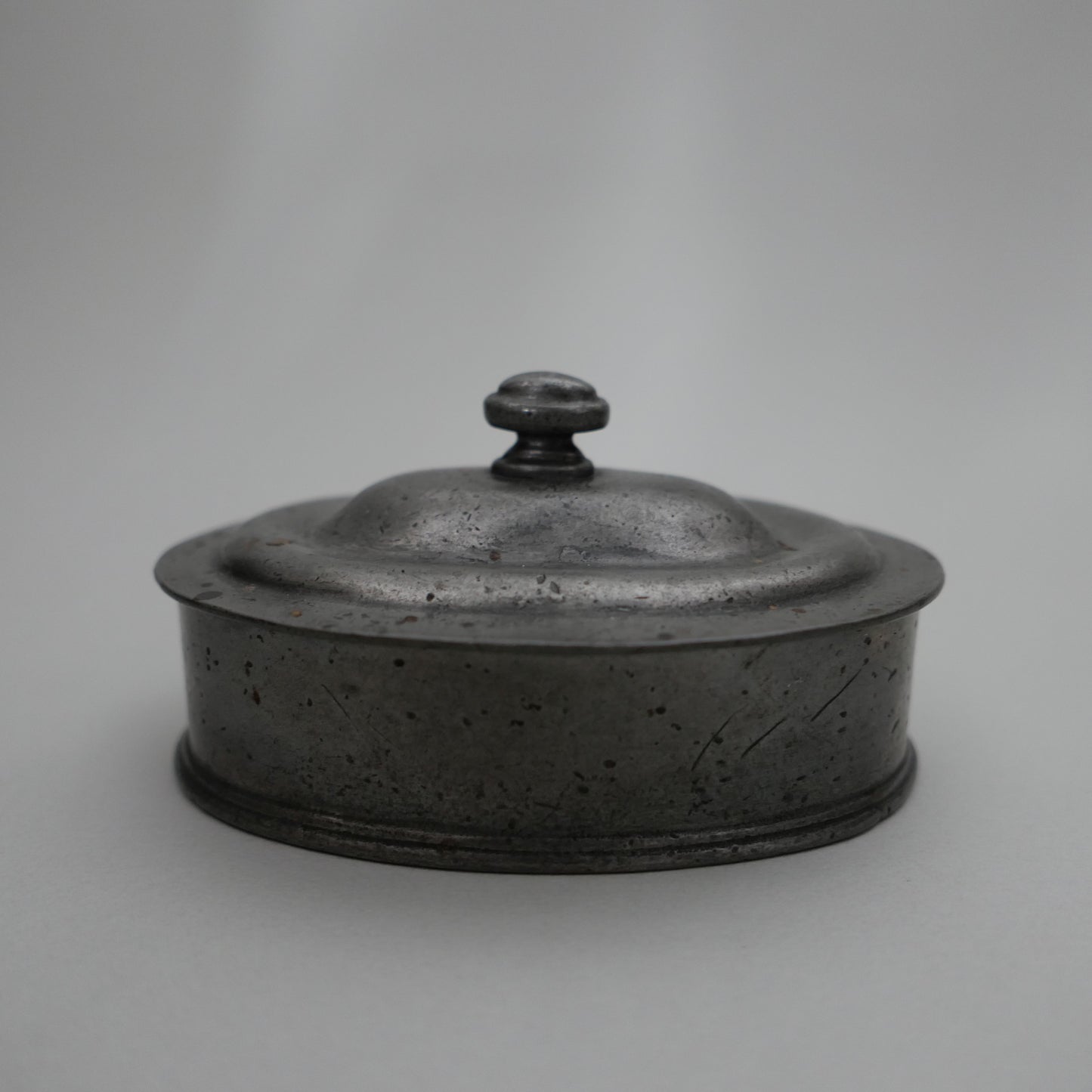 Vintage Pewter Oval Box