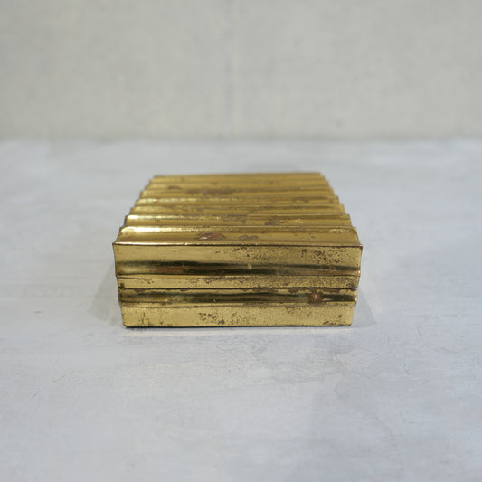 Vintage Brass Square Box