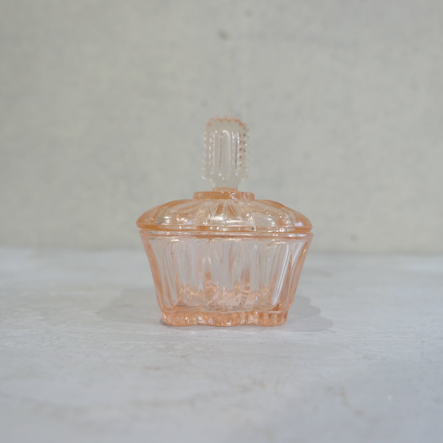 Vintage Pink Glass Trinket 1970s