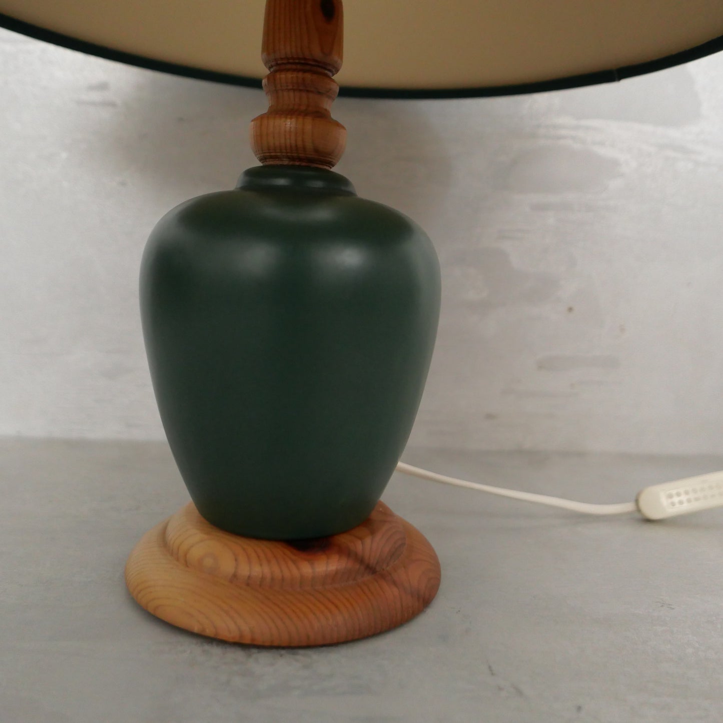 Vintage Oak Table Lamp 1980s